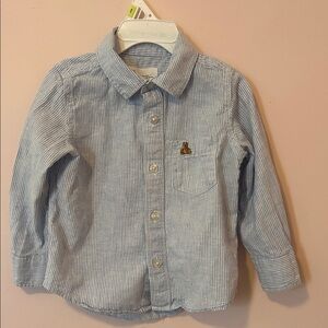 GAP Light Blue Pinstripe Kids Button-Down Shirt